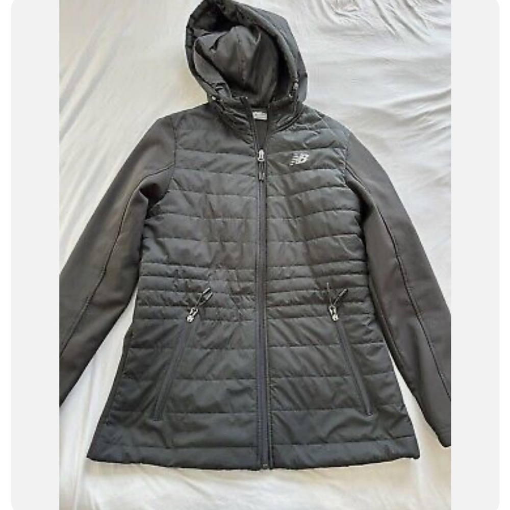 Womens New Balance Fleece Athletic Jacket Running Size Small Black